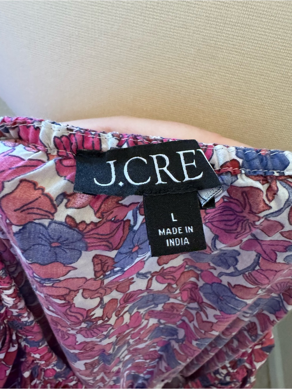 J Crew Large EUC V-Neck Cotton Berry Floral Lined Midi Dress with pockets - Picture 3 of 9